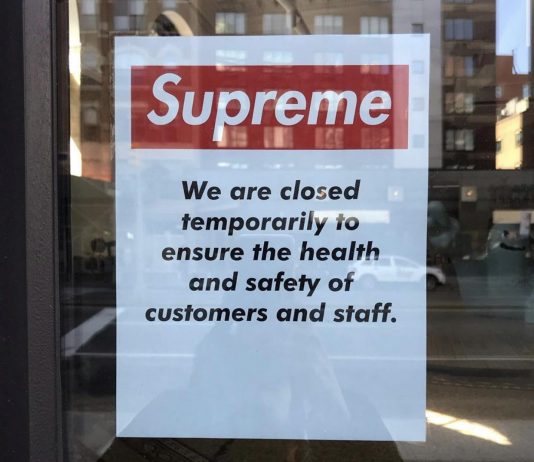 Supreme Store Closed